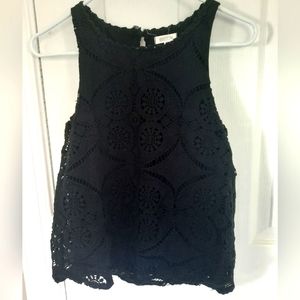 Weston Small Black Lace Sleeveless Top